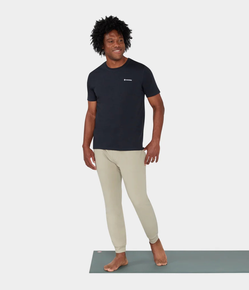 Men's Manduka HOUSE T Shirts Black | 7644772