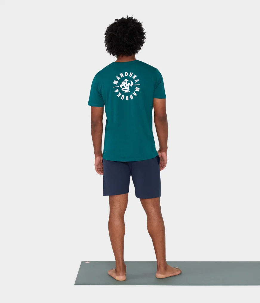 Men's Manduka HOUSE T Shirts Green | 9824264