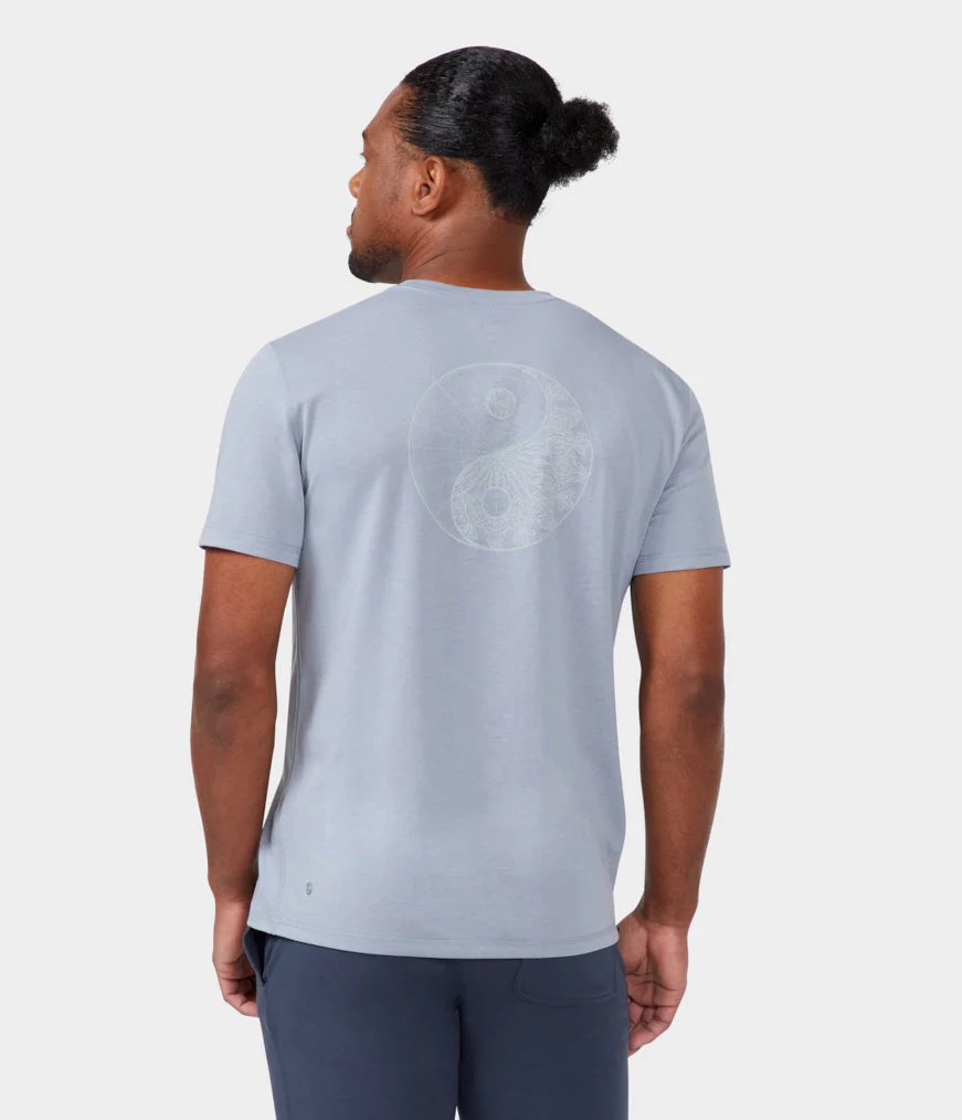 Men's Manduka HOUSE T Shirts Lavender | 6682923