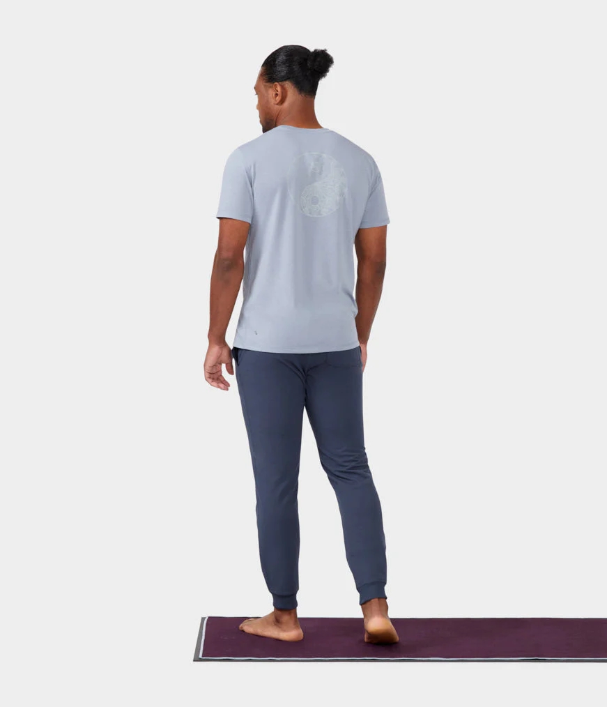 Men's Manduka HOUSE T Shirts Lavender | 6682923