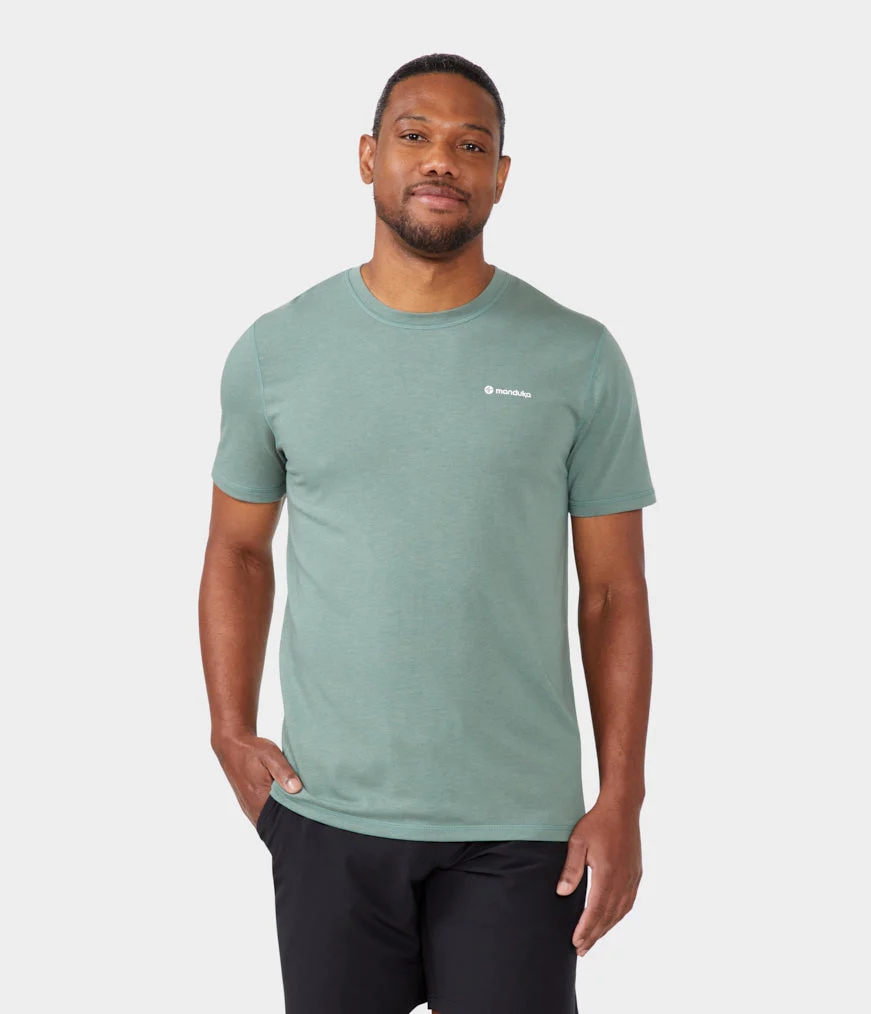 Men's Manduka HOUSE T Shirts Light Green | 9943307