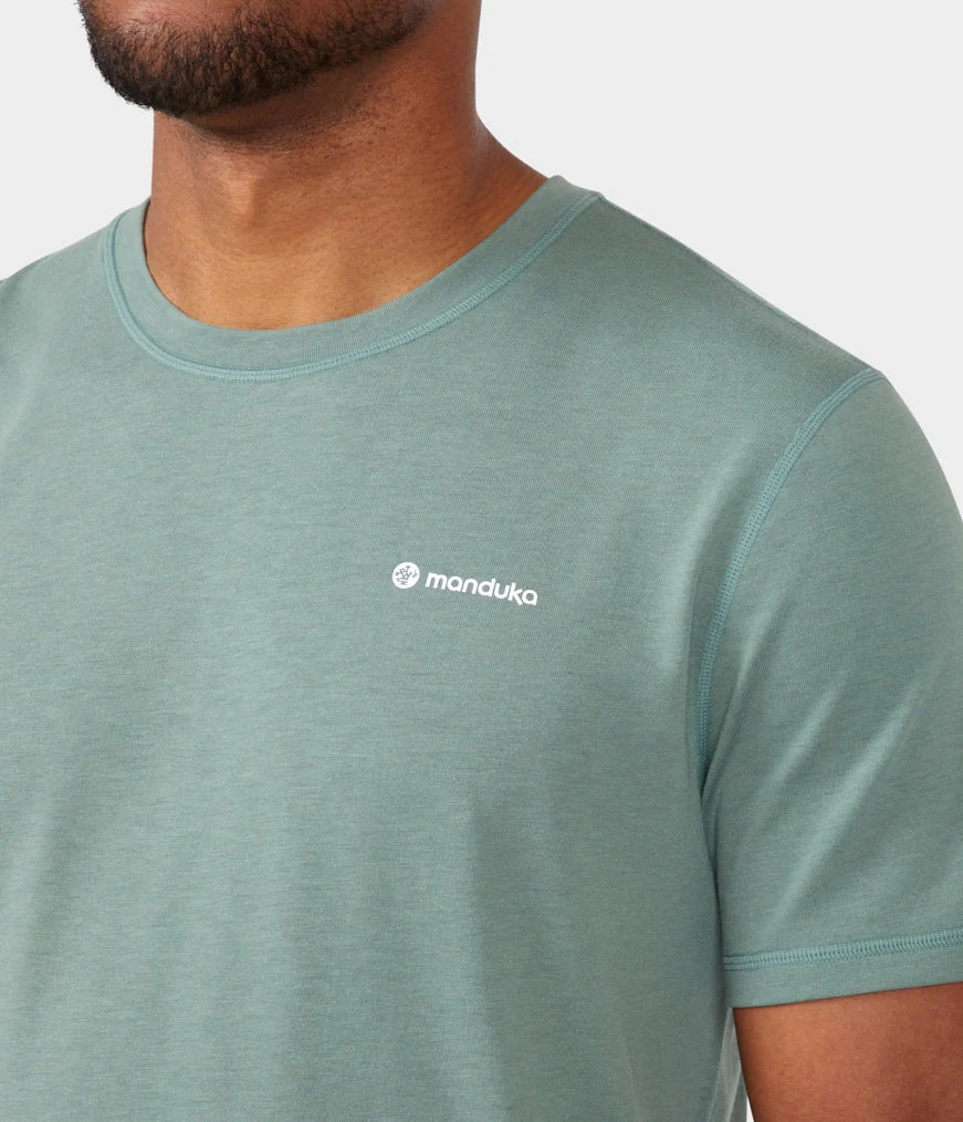 Men's Manduka HOUSE T Shirts Light Green | 9943307