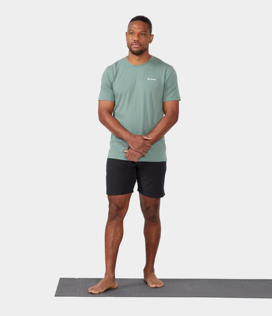 Men's Manduka HOUSE T Shirts Light Green | 9943307