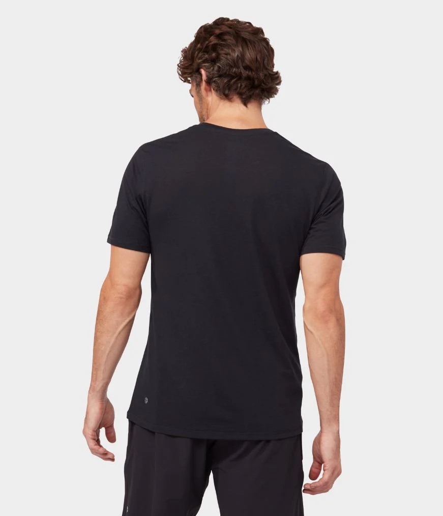 Men's Manduka REFINED 2.0 T Shirts Black | 5716435