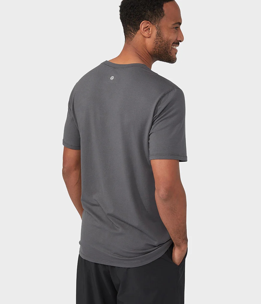 Men's Manduka REFINED T Shirts Grey | 9332063