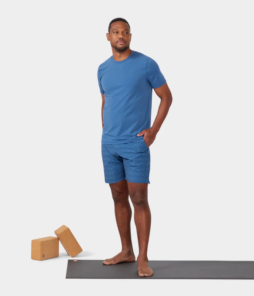 Men's Manduka REVIVE T Shirts Blue | 7206502