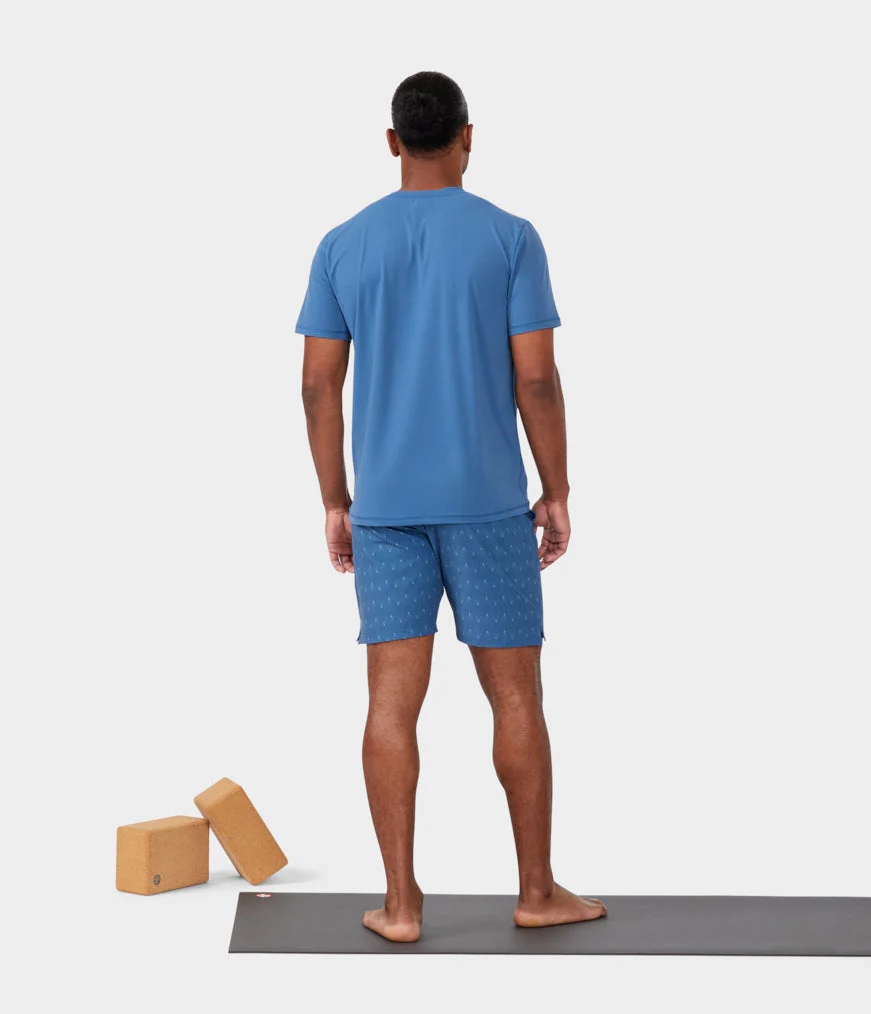 Men's Manduka REVIVE T Shirts Blue | 7206502