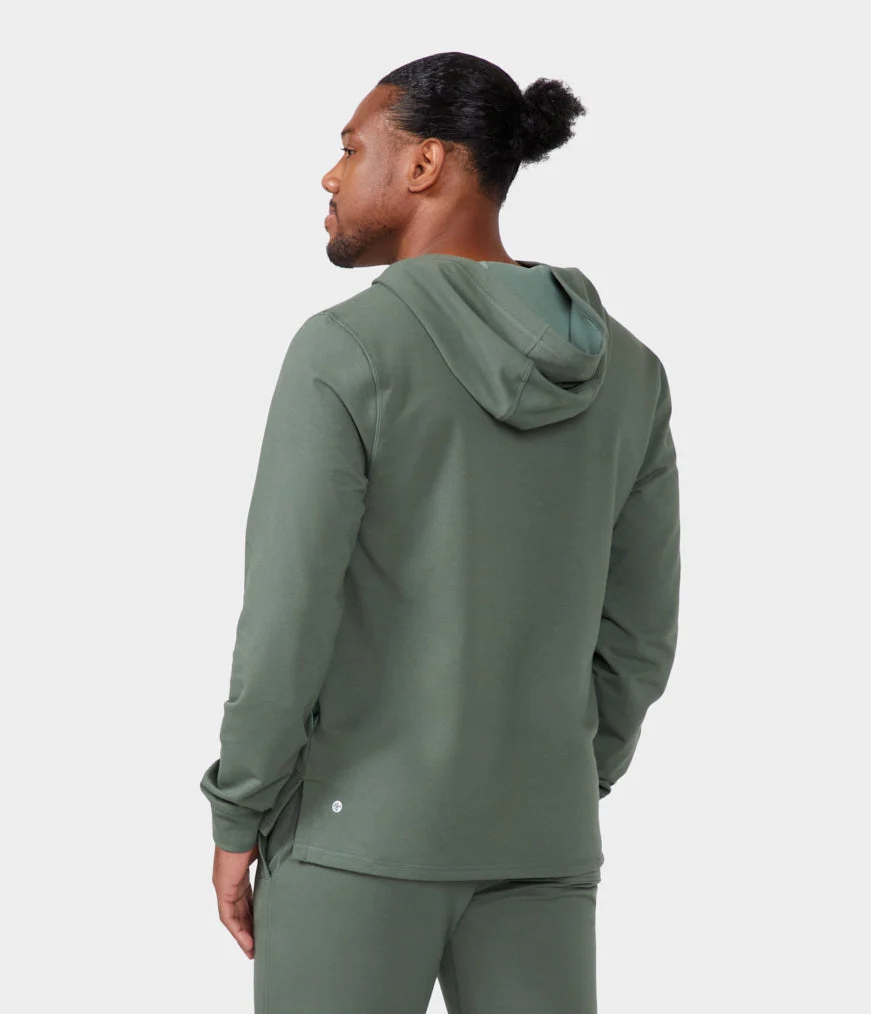 Men's Manduka SWEAT TO STREET Hoodie Green | 7995834