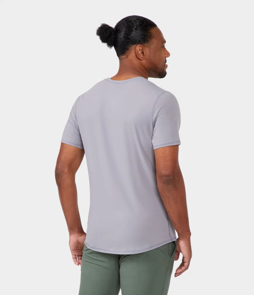 Men's Manduka TECH T Shirts Grey | 7586562