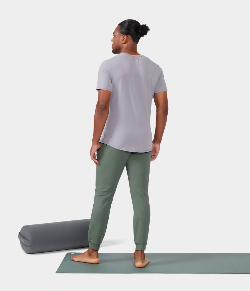 Men's Manduka TECH T Shirts Grey | 7586562