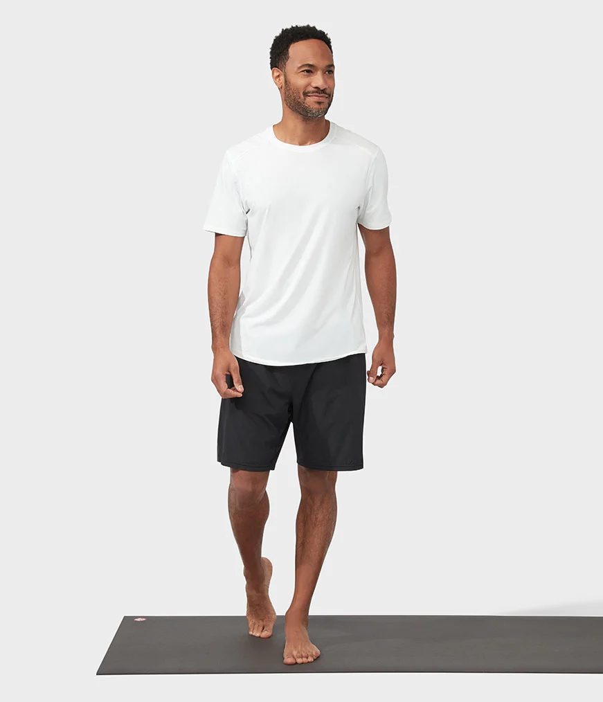 Men's Manduka TECH T Shirts White | 3531643