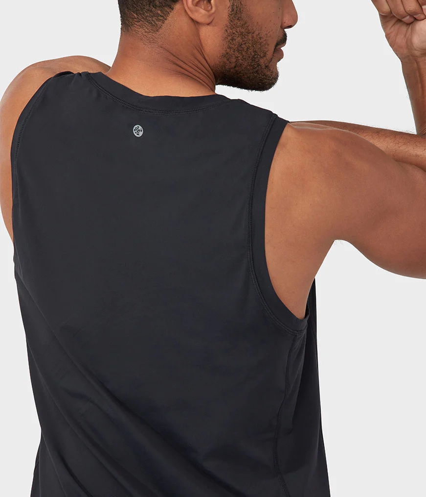 Men's Manduka TECH Tanks Black | 8224706