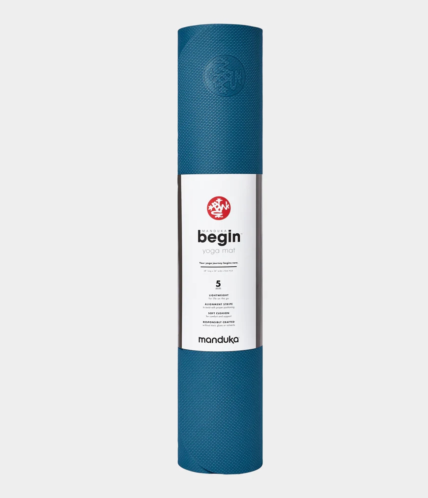 Women's Manduka BEGIN YOGA 5MM Mats Blue | 2810198