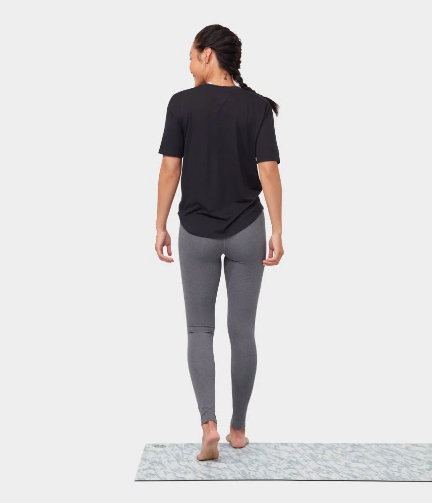 Women's Manduka ENLIGHTENED T Shirts Black | 9005596