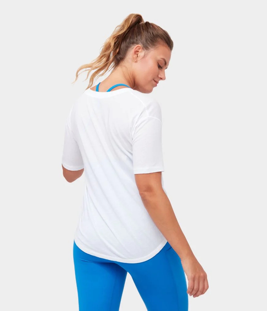 Women's Manduka ENLIGHTENED T Shirts White | 1978400