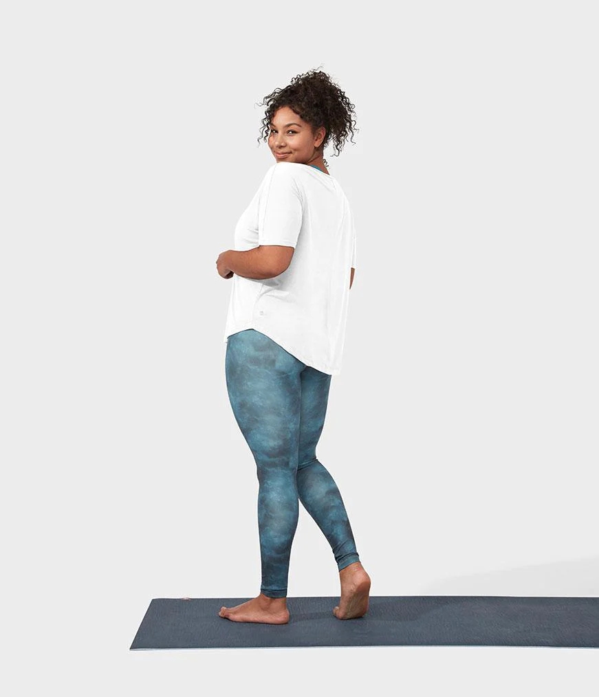 Women's Manduka ENLIGHT RELAXED T Shirts White | 1944673