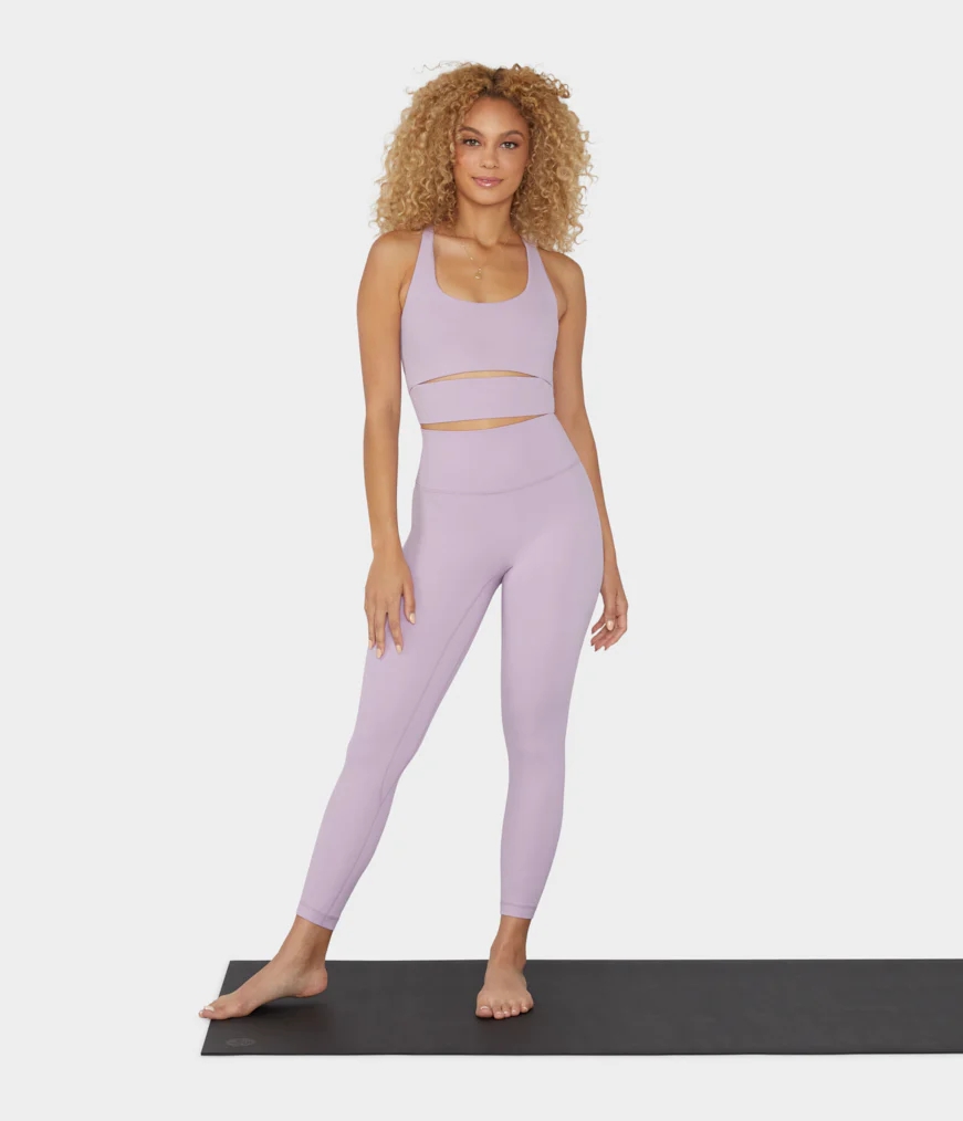 Women's Manduka EVOLVE Leggings Lavender | 7511920