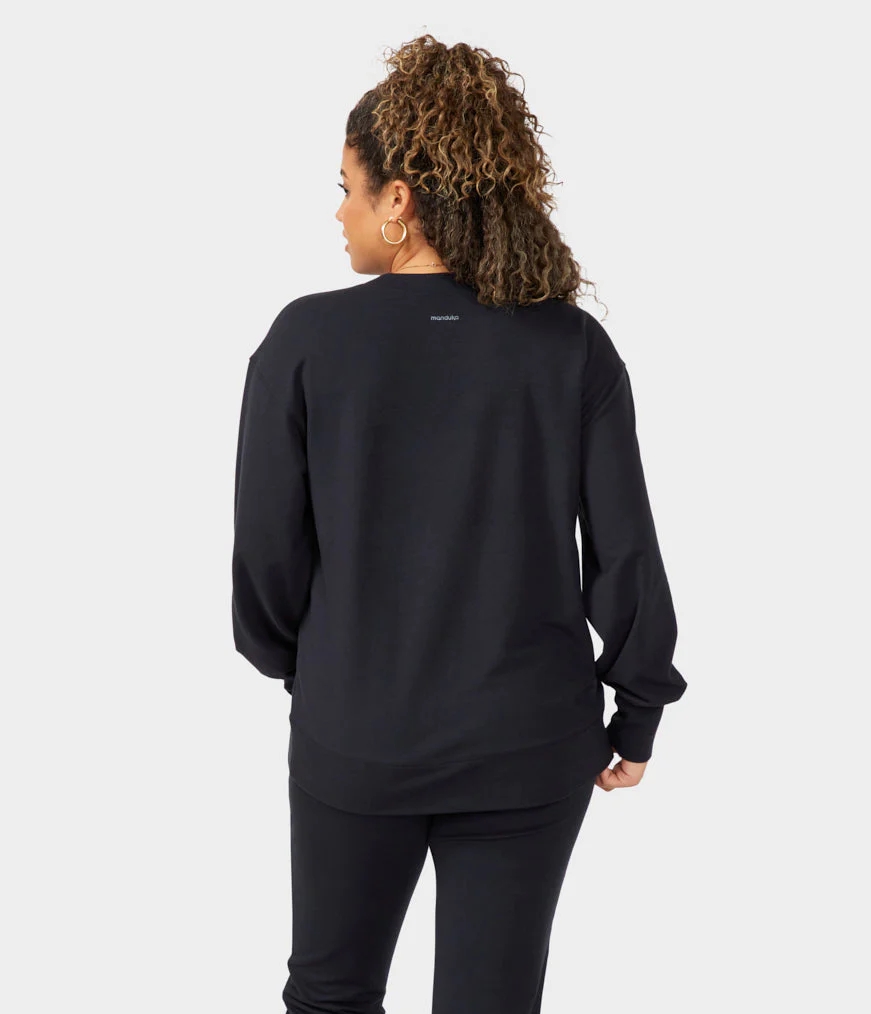 Women's Manduka GRATITUDE Pullover Black | 1104561