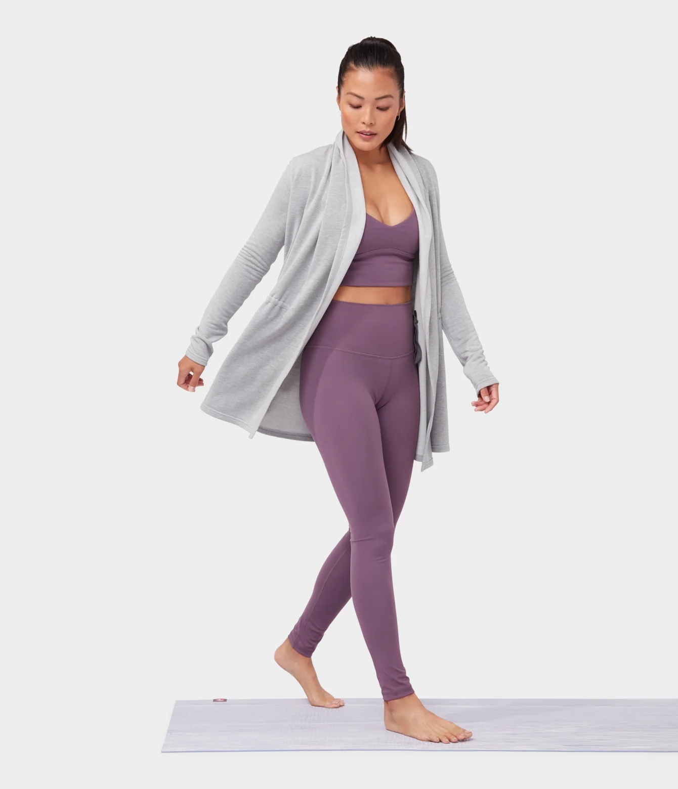 Women's Manduka MEDITATION CARDIGAN Jackets Grey | 3056795