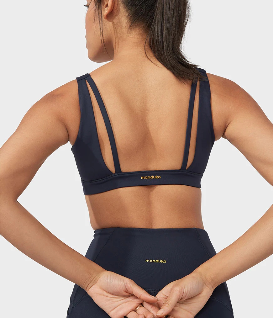 Women's Manduka PRESENCE Bras Navy | 5084798