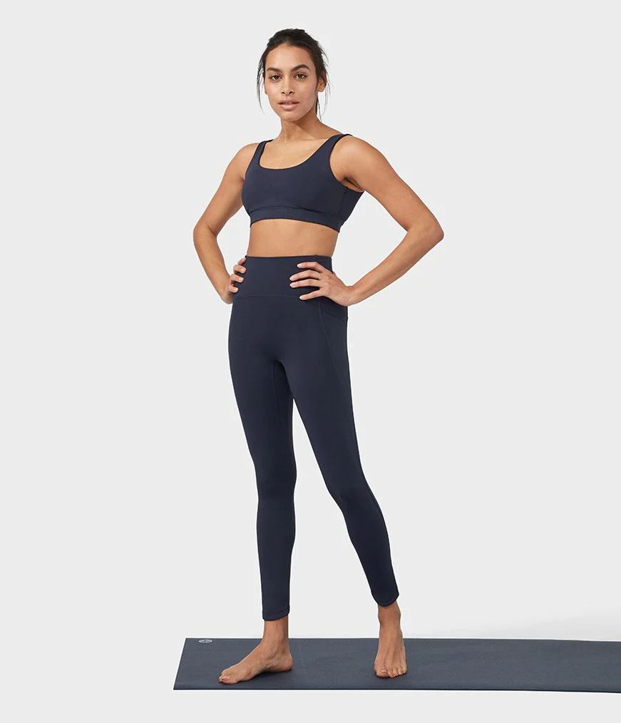 Women's Manduka PRESENCE Leggings Navy | 1183888