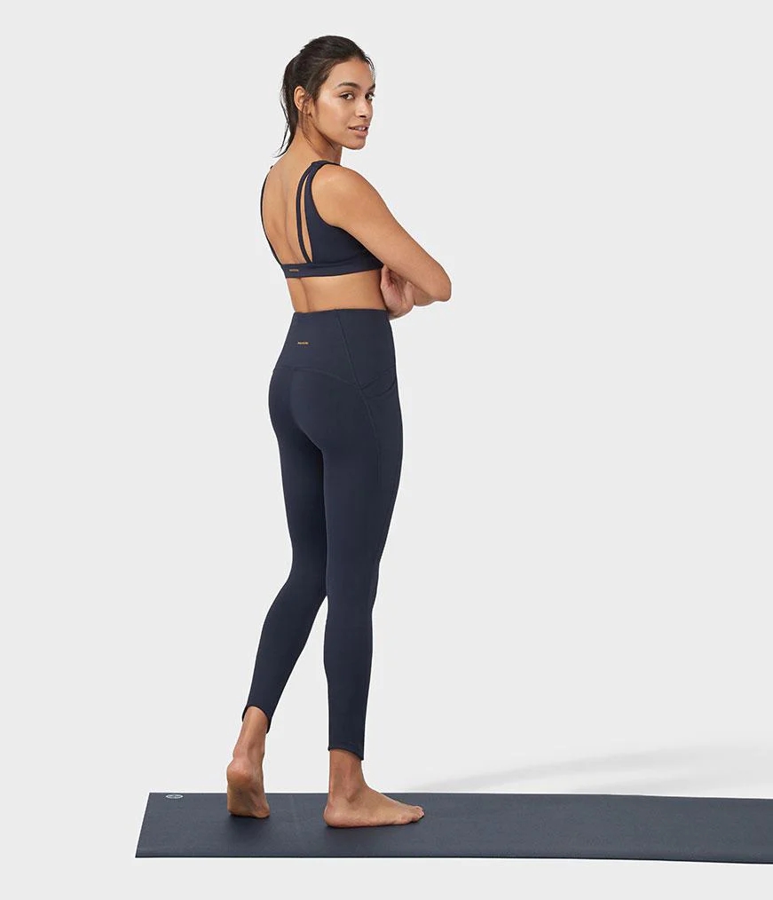 Women's Manduka PRESENCE Leggings Navy | 1183888