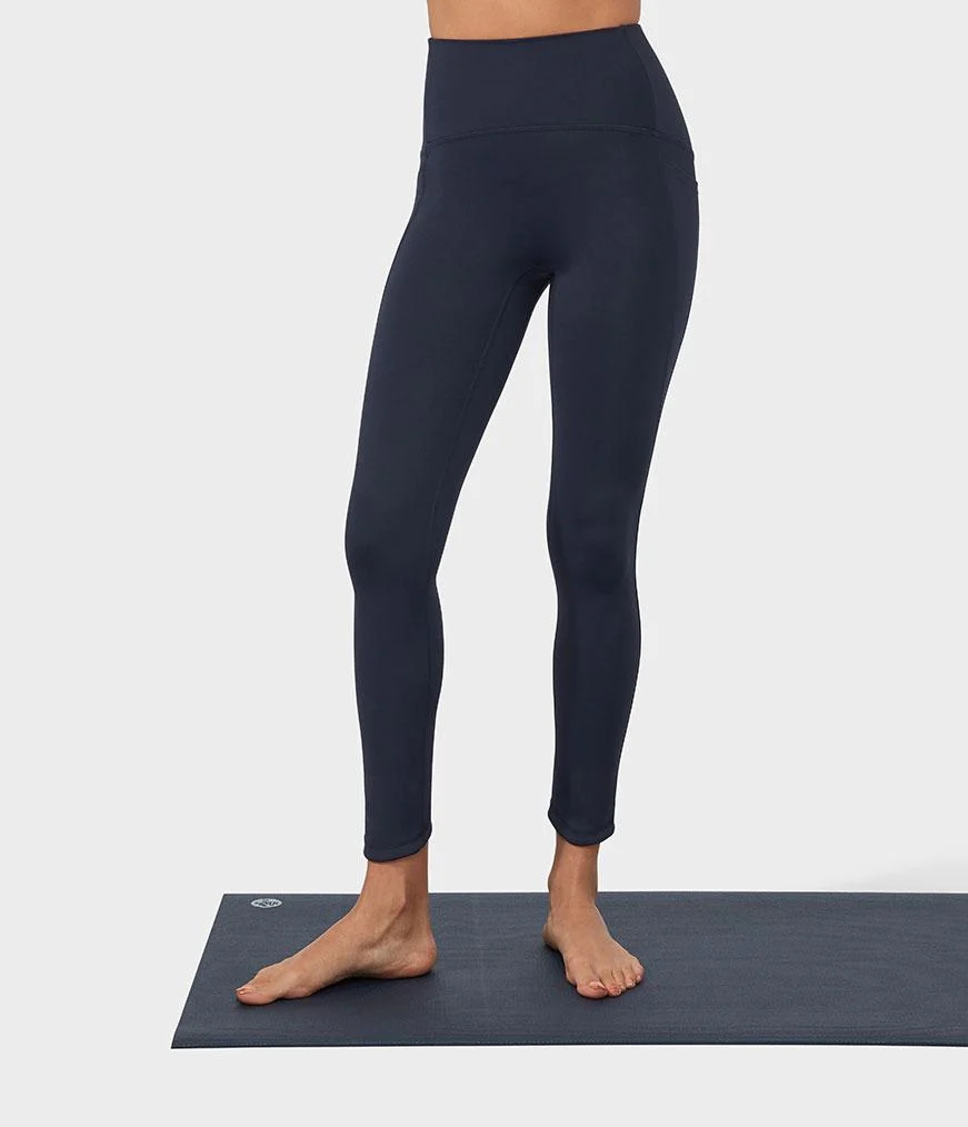 Women\'s Manduka PRESENCE Leggings Navy | 1183888