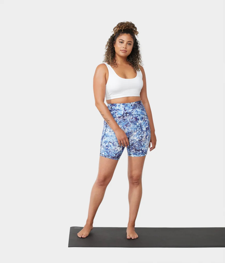 Women's Manduka PRESENCE Shorts Blue | 7523860