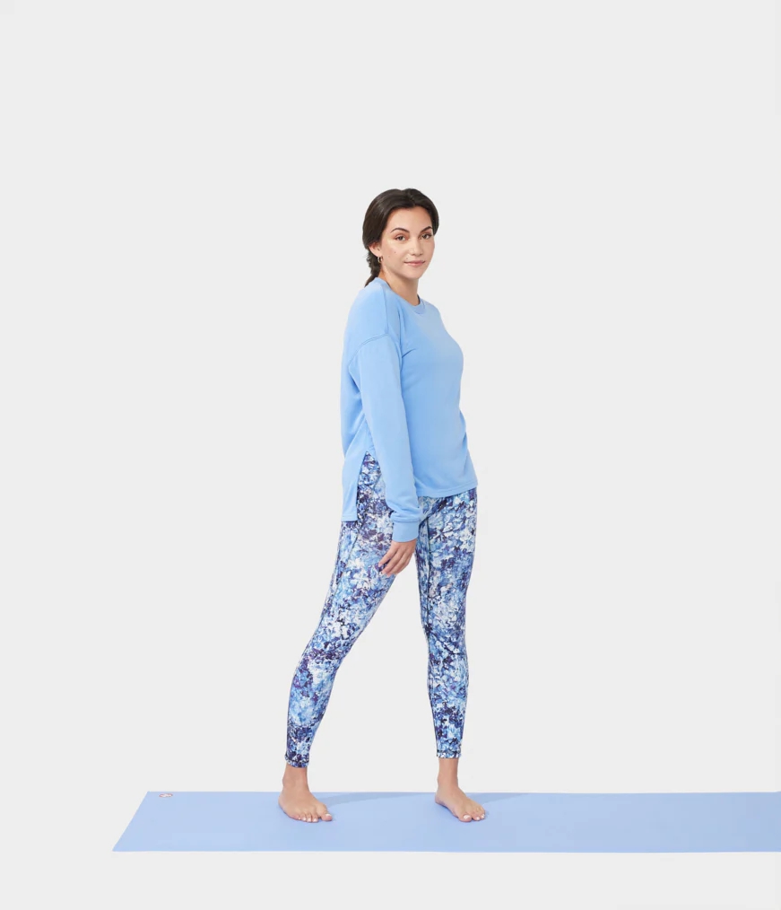 Women's Manduka RISE AND SHINE Sweatshirt Blue | 3037174