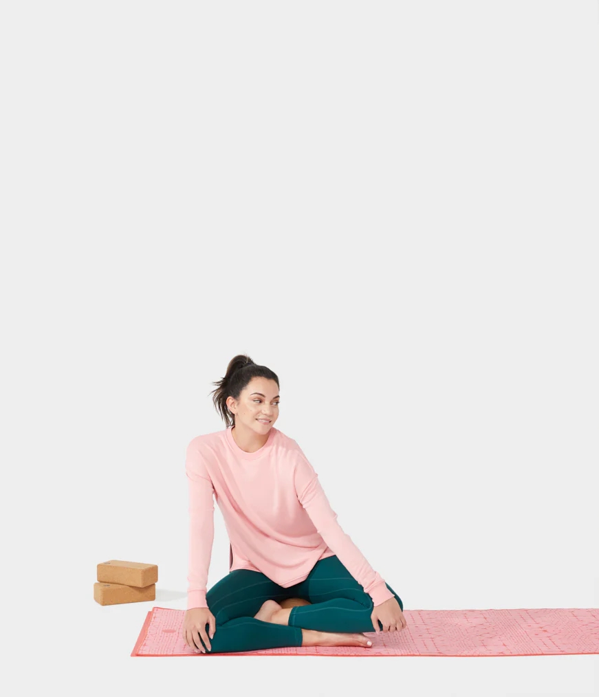 Women's Manduka RISE AND SHINE Sweatshirt Coral | 6467500