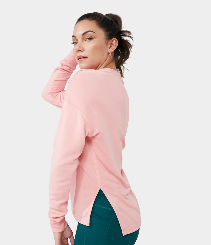 Women\'s Manduka RISE AND SHINE Sweatshirt Coral | 6467500