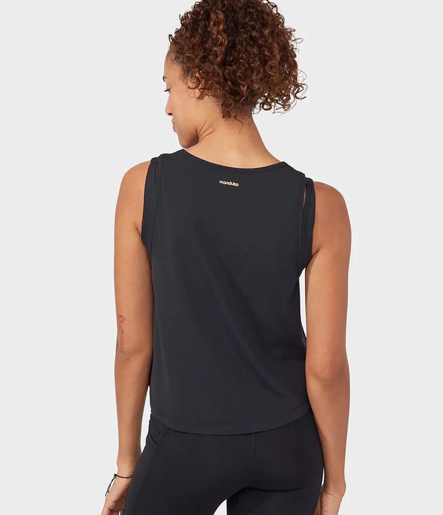 Women's Manduka ROOT TO RISE Tanks Black | 5548379