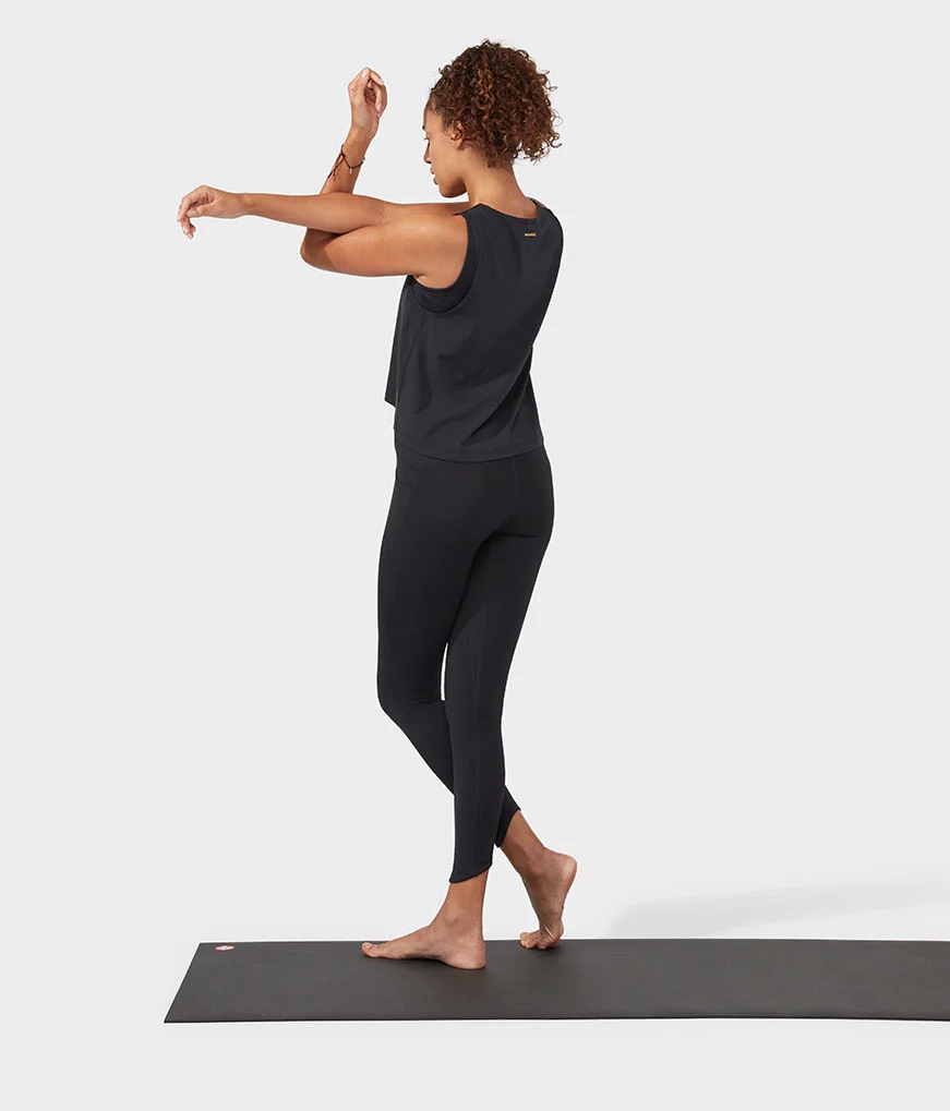 Women's Manduka ROOT TO RISE Tanks Black | 5548379