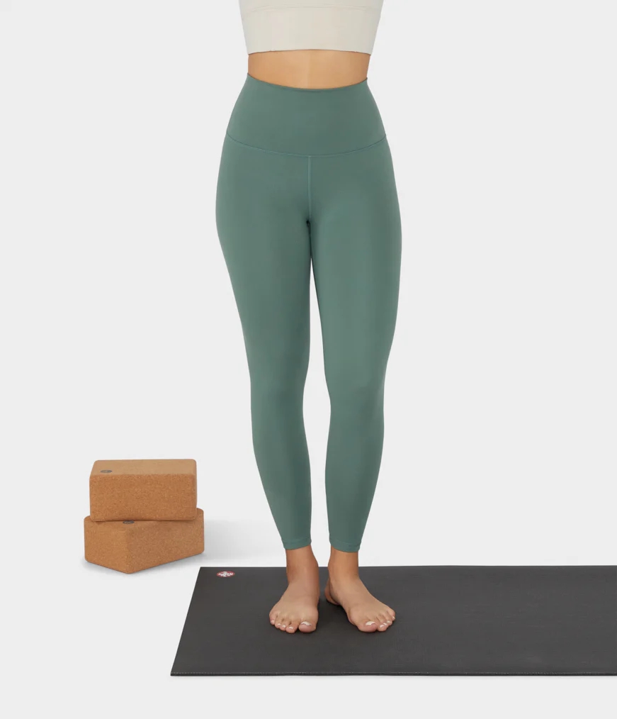 Women's Manduka SPIRIT Leggings Green | 2585140