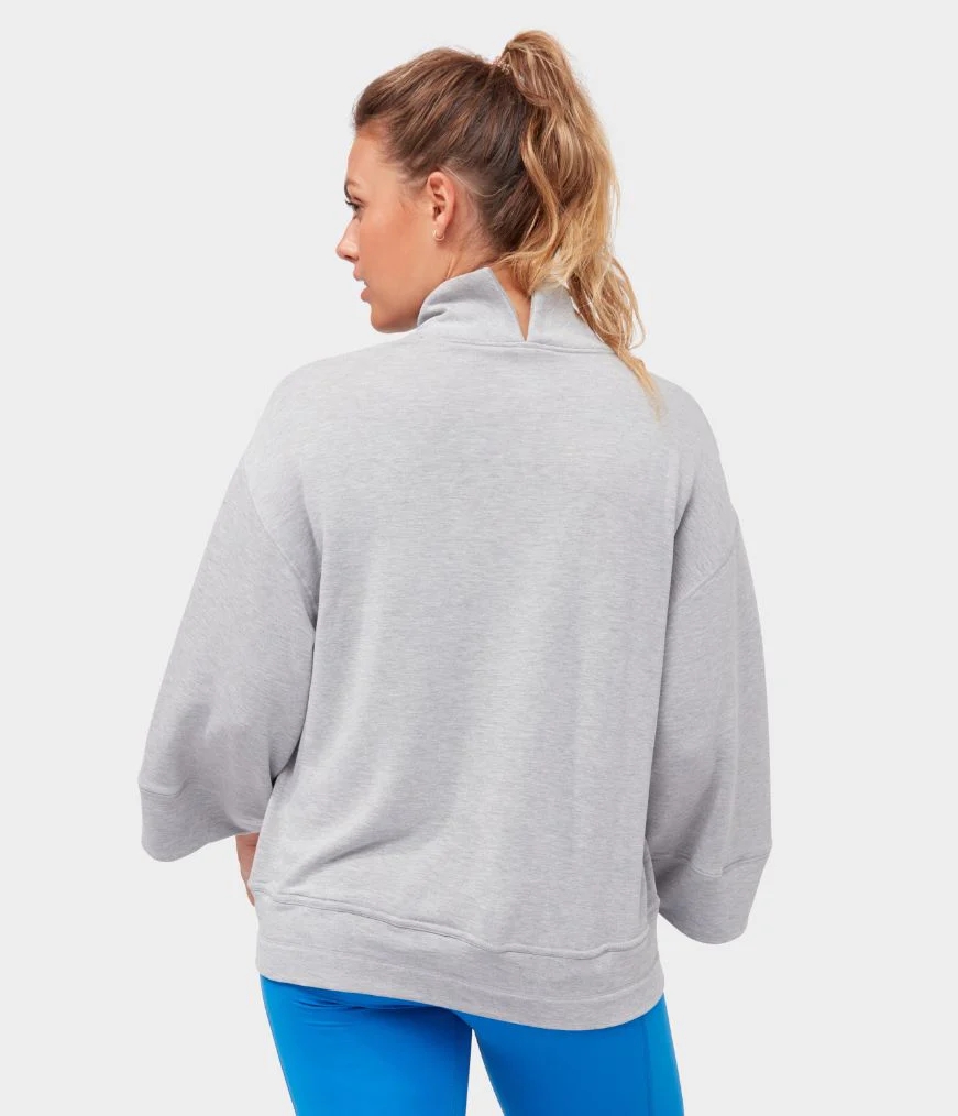 Women's Manduka UPWARD MOCKNECK Pullover Grey | 9622954