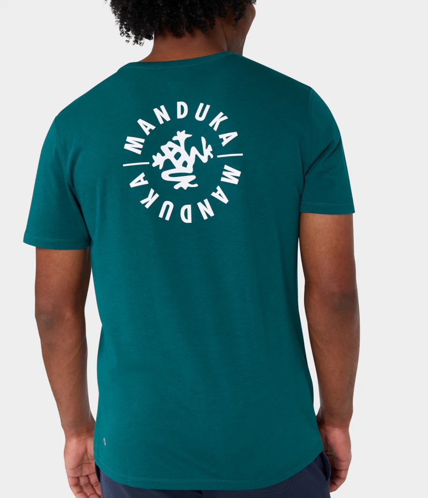 Men's Manduka HOUSE T Shirts Green | 9824264