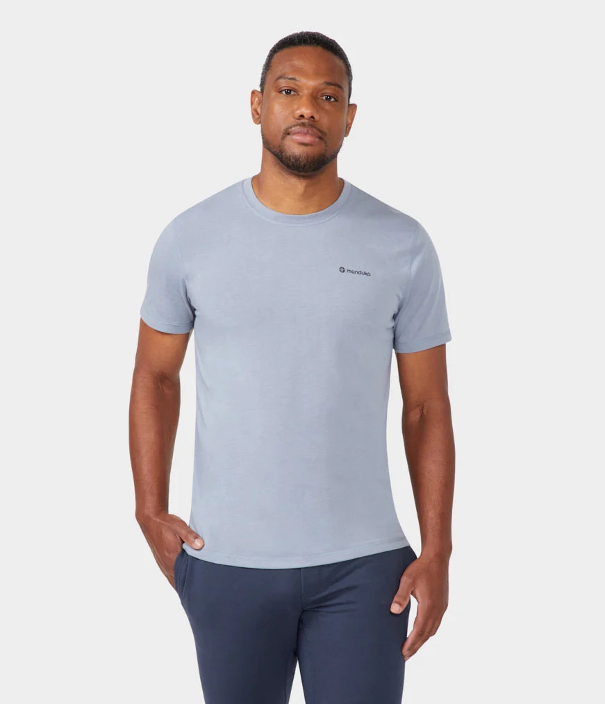 Men's Manduka HOUSE T Shirts Lavender | 6682923