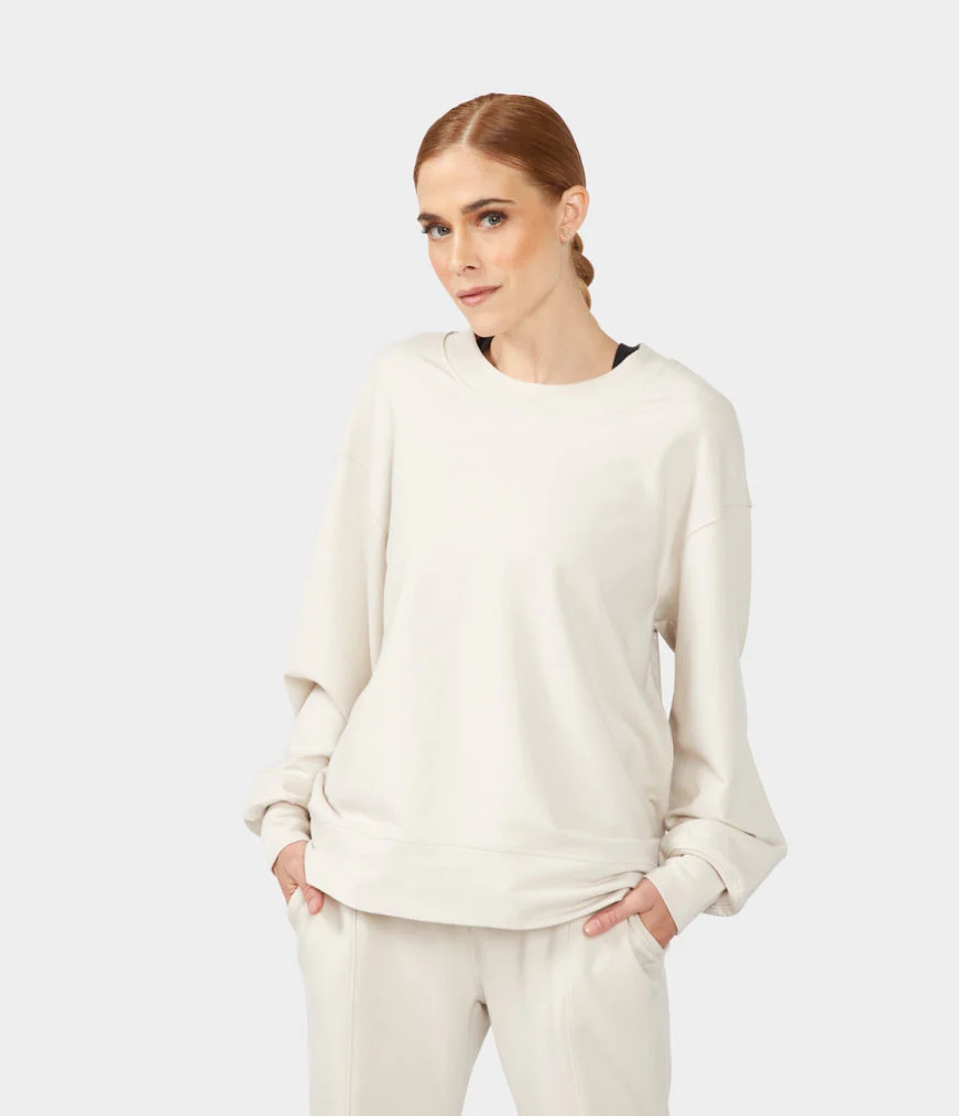 Women's Manduka GRATITUDE Pullover White | 7799806