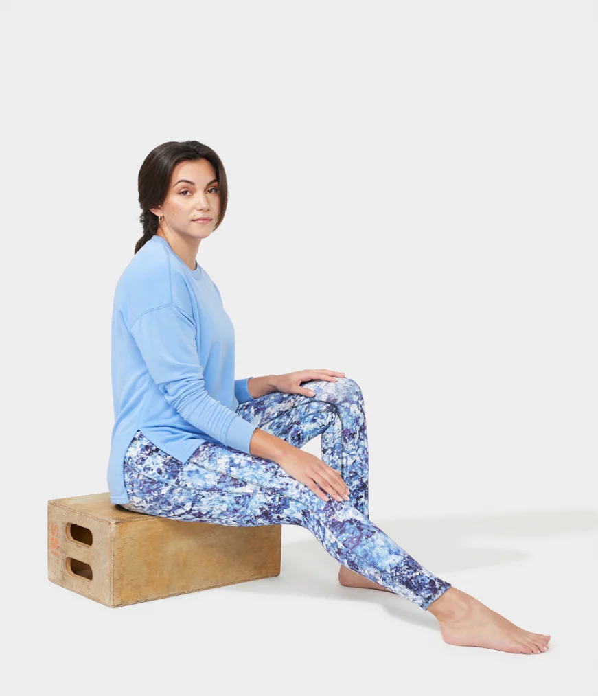 Women's Manduka RISE AND SHINE Sweatshirt Blue | 3037174